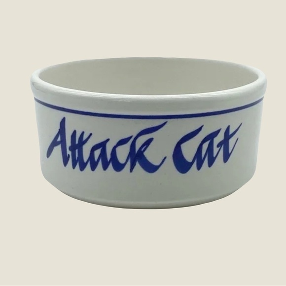 unbranded Other - Royal Highness Attack Cat Stoneware Bowl Food Water Feeding Dish